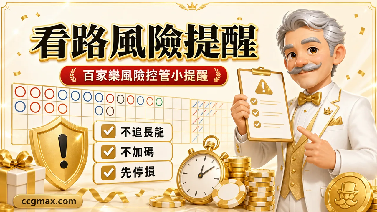 百家樂看路風險提醒示意圖