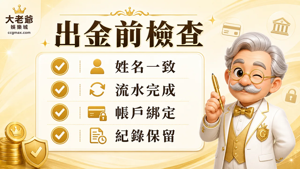 大老爺娛樂城出金前檢查圖