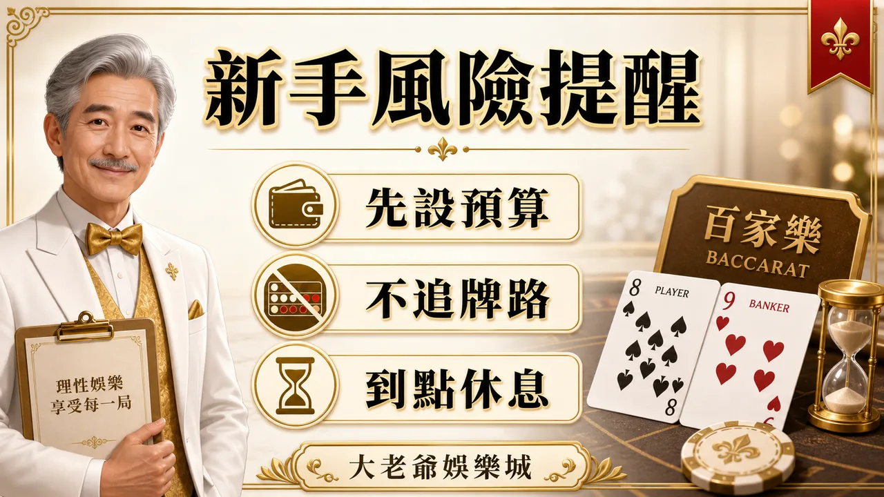真人百家樂路單與新手風險提醒圖